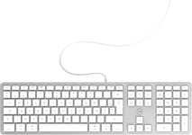 USB Clavier français AZERTY filaire pour Mac - blanc et argenté