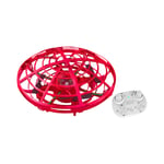 QQJL Intelligent ufo induction flying machine - hovering children's toys - gesture control remote control drone flying saucer boy,rose red (remote + hand)