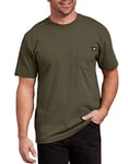 Dickies Men's Heavyweight Crew Neck Short Sleeve Tee T-Shirt, Military Green, XL