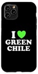 Coque pour iPhone 11 Pro I Love Green Chili Nourriture épicée au piment chaud rôti au Nouveau-Mexique