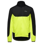 GORE WEAR C5 Homme Veste de cyclisme GORE WINDSTOPPER, XXL, Noir/Jaune fluo