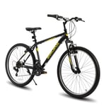 Hiland BAMCBASE 26/27.5 Pouces VTT, Cadre Acier Haute résistance 21 Vitesses VTT, V-Brake Hardtail VTT pour Hommes Femmes