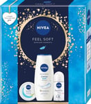 Nivea_Set Feel Soft Original Care Antiperspirant Roll-On 50Ml + Soft Creme Fuktkräm 100Ml + Creme Soft Duschgel 250Ml