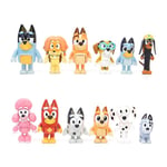 Cartoon Animation Bluey Lektid Leksaker Modellfigurer Barnleksak 12PCS