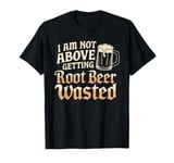 Root Beer Wasted Funny Root Beer Soda Drink Distressed T-Shirt