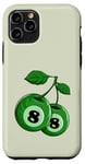 Coque pour iPhone 11 Pro Green Fruit 8 Boule de billard Cerise 8 boules