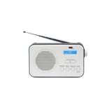 Radio portable DAB+/DAB/FM, double alarme, écran LCD, batterie rechargeable de 2000mAh  Luminosité réglable, antenne télescopique, R