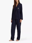 Lauren Ralph Lauren Classic Long Sleeve Pyjama Set, Navy