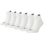 Puma Men's Elements Quarter 6 Pack Socks - White