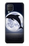 Dolphin Moon Night Case Cover For Samsung Galaxy M12