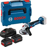 Meuleuse d'angle 18V GWS 18V-10 + 2 batteries Procore 5,5Ah + chargeur + coffret L-Boxx - BOSCH