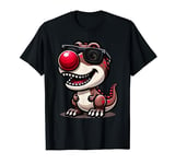 Red Dinosaur Nose Funny Day 2024 T-Rex Kids T-Shirt