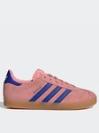 adidas Originals Older Unisex Gazelle Trainers - Pink, Pink, Size 5.5 Older