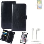 CASE FOR Samsung Galaxy A04s FAUX LEATHER + EARPHONES PROTECTION WALLET BOOK FLI