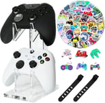 Support Manette En Acrylique, Transparent Deux Étages Support De Manette, Porte Casque Gamer, Universel Gaming Accessoire Avec 2 Attaches De Câble Et 50 Stickers Motifs Manette De [Sma074120]