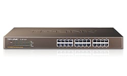 Tp-Link Tl-Sf1024(Uk), Ohanterad, Fast Ethernet (10/100), Full Duplex, Rackmonterad