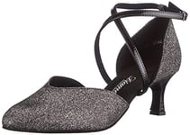 Diamant TANZSCHUHMANUFAKTUR 170-106-520, Chaussure de Danse Femme, Schwarz Silber, 39.5 EU