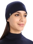 Icebreaker Merino Standard Unisex Pocket Hat Winter Wool Beanie, Loden/Midnight, One Size