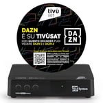 Tele System Satellite Decoder TS9018HEVC Tivùsat HD Classic : Accès à Plus de 70 chaînes HD gratuites, Serie A sur DAZN Zone, Mise à Jour Automatique des chaînes - Smartcard Incluse