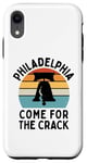 Coque pour iPhone XR Funny Philadelphia - Come For The Crack - Liberty Bell Humour