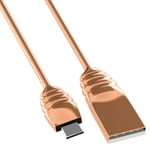 ULTRICS USB C Charger Cable 1M, USB A to USB C Fast Charging, Metal Braided Data Sync Type C Lead Compatible with iPhone 16/15 Pro Max iPad, Galaxy S24/S23/S22 Pixel 8/7, Android, PS5 (Rose Gold)