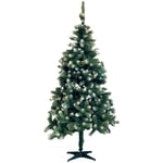 Sapin de noel artificiel vert pointes blanches - 2.10m - Christmas Day - 4179 - vert