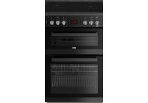 Beko EDC634K 60cm Double Oven Electric Cooker with Ceramic Hob - Black