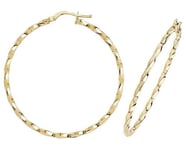 James Moore TH ER1008-40 9k Yellow Gold Hoop Earrings 40 mm Jewellery