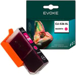 Canon 526M magenta värikasetti , 10,5 ml , 580 sivua , 4542B001 / CLI526M , yhteensopiva PIXMA IP4850 IP4950 IP4950 MG5150 MG5350 MG5250 kanssa.