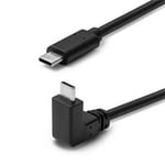 USB 3.1 Gen 2-kabel, USB-C rak till vinklad, 3 meter