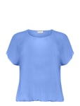 Kcami Stanley Ss Tops T-shirts & Tops Short-sleeved Blue Kaffe Curve