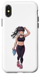 Coque pour iPhone X/XS Anime et manga Style Fille portant des vêtements de sport