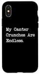 Coque pour iPhone X/XS My Canter Crunches Are Endless Funny Equestrian Snack Humour