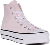 Converse A05135C Chuck Taylor All Star Lift Hi Womens Trainer Rose UK 3 - 8