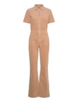 Corduroy Jumpsuit With Zip Brown Mango