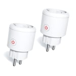 Zigbee Prise Connectee,Prise Intelligente Avec Surveillance De La Consommation,16A Alexa Prise Avec Contrôle A Distance Compatible Alexa/Google Home,Fonction De Temps,Commande Vocale,Hub Requis 2Pcs