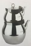 OMS Turkish Coffee Tea Kettle Set Stove Top 18/10 S/Steel 2.25 & 5 Litre 8031