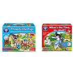 Orchard Toys Three Little Pigs Game & What's the Time, Mr Wolf Game