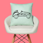 Monopoly Car Letterpress Square Cushion - 40x40cm - Soft Touch