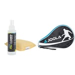 JOOLA Kit Pro Cleaner Nettoyeur et éponge de Nettoyage pour Le Tennis de Table, durchsichtig, 125ml & Pocket Housse pour Raquette de Tennis de Table