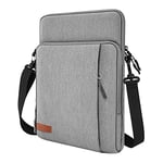 MoKo 13.3-14" Housse pour MMacBook Air 13 M3 M2 2024-2018, MacBook Pro 14 M3 M2 2024-2021, Galaxy Tab S8+ 12.4", Gris Clair