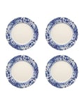 Spode BRO0100 Brocato Set of 4 27cm Dinner Plates, Blue & White