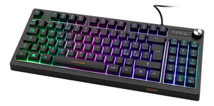 DELTACO GAMING DK230 Tastatur Membran RGB Kabling Pan Nordic