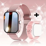 Smart Watch For Herr Dam Present Full Touch Screen Sport Fitness Klockor Bluetooth Calls Digital Smartwatch Armbandsur Pink