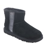 UGG Classic Mini Side Logo II, Bottes Classiques. Femme, Black, 36 EU