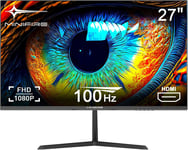 Moniteur 27 Pouces, Écran PC FHD (1920 x 1080), 100Hz, sRGB 110%, HDMI 1.4, VGA, Anti-Bluelight, VESA 100x100mm