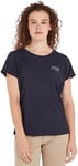 Tommy Hilfiger Women's Short Sleeve T-Shirt Uw0uw04525 S/S T-Shirts, Blue (Desert Sky), S