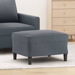 Repose-Pieds pour Salon ou Chambre - Tabouret Pouf Gris foncé 60x50x41 cm Velours BV728000 - BonneVie