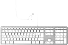 USB Clavier français AZERTY filaire pour Mac blanc et argenté(Q18)