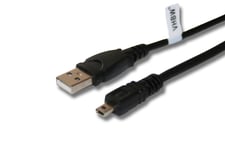 vhbw Câble USB, compatible avec Panasonic Lumix DMC-GH3H, DMC-FS20, DMC-FS3, DMC-GX7, DMC-FZ72, DMC-G7, DMC-G70, DMC-GM1, DMC-TZ35, DMC-TZ60, DMC-TZ70